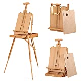 VISWIN French-Style Easels, Holds Canvases Up to 34', Upgraded Studio & Field Sketch Box Easel with Level Instrument & Scale Leg, Beech Wood Portable French Easel Stand for Painting, Sketching