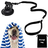 Dog Bathing Tether with Heavy Suction Cup, Dog Grooming Tub Restraint Soft Nylon Leash with Adjustable Collar for Pet Dog Cat Shower and Grooming