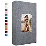 Vienrose Linen Photo Album 300 Pockets for 4x6 Photos Fabric Cover Photo Books Slip-in Picture Albums Wedding Family Anniversary Baby