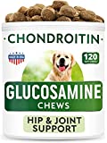 Bark&Spark Glucosamine Dog Treats - Joint Pain Relief Supplement - Advanced Formula with Chondroitin, MSM, Omega-3 - Hip & Joint Care - Made in USA - Chicken Flavor - 120 Chews
