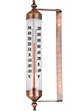 MIKSUS 10.2' New Premium Steel Thermometer Indoor Outdoor Decorative (Upgraded Accuracy and Design)
