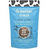 A BETTER TREAT – Freeze Dried Beef Dog Treats, Grass Fed, Beef Liver Single Ingredient | Natural, Healthy, High Value | Gluten Free, Grain Free, High Protein, Diabetic Friendly | Made in The USA