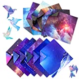 Premium Origami Paper for Kids & Grown-ups 6x6 inch Double Sided 100 Sheets, 12 Vibrant Designs of Beautiful Galaxy Outer Space, Easy Folding for Scrapbook Paper Arts Crafts School