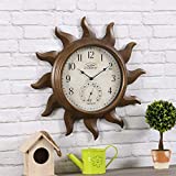 FirsTime & Co.® Sundeck Outdoor Clock, American Crafted, Aged Copper, 19 x 1.75 x 19 ,
