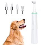 mothermed Dog Tooth Brush Electric Professional Teeth Polisher Tartar Cleaner Pet Calculus Plaque Stains Teeth Cleaner with 4 Brush Head Puppy Dental Scaler Care Cleaning Tools Kit for Dogs Cats