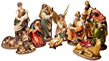Faithful Treasure 12 inch Tall 11-Piece Set of Large Christmas Nativity Scene Figurines
