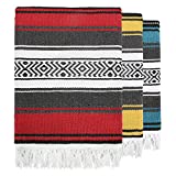Mexican Yoga Blanket, Outdoor Blanket, Perfect as Throw Blanket, Picnic Blanket, Beach Blanket, Camping Blanket, Car Blanket, 51x 71 inches, Red
