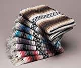 Five Large Authentic Mexican Falsa Blanket Throw Yoga Mexico Wholesale Pack Bulk Sanyork TM