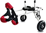 S-easy Adjustable Wheels Dog Wheelchair Cart Disabled Dog Assisted Walk Car for Hind Leg Rehabilitation, Lightweight Dog Cart for Back Legs (XS)
