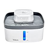 Veken 100oz/3L Multi-Tier Pet Fountain, Automatic Cat Water Fountain Dog Water Fountain with LED Lights, 3 Replacement Filters for Cats, Dogs, Multiple Pets