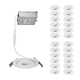Lotos 4in LED Round Adjustable Recessed Kit 3000K in White (Pack of 24)