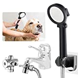 Shandus Dog Shower Attachment, Dog Sprayer Shower Head Pet Washer Accessories for Dog Washing & Hair Washing & Baby Bath with Long Hose Faucet Diverter Show Adapter