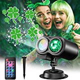 Holiday Projector Lights Outdoor, Projector Valentine Lights Waterproof with Remote, 22 HD Sildeshows ( 3D Ocean Wave & Patterns) for House St. Patrick's Day Holiday Xmas Party Landscape Decorations