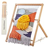 WILLOWDALE 25.2'H x 19.3'W Weaving Loom with Stand Wooden Multi-Craft Weaving Loom Arts & Crafts, Extra-Large Frame, Develops Creativity Weaving Frame Loom with Stand for Beginner
