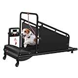 GYMAX Dog Treadmill, Small/Medium Dog Running Machine with LCD Display & Remote Control, Adjustable Speed Pet Treadmill for Pet up to 200LBS