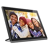 Aluratek 17.3' WiFi Digital Photo Frame with Touchscreen IPS LCD Display & 16GB Built-in Memory, Photo/Music/Video (AWS17F), Black