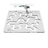 Meander Quilting Template – Free-Motion Quilt Design – Acrylic Quilting Ruler Template for Industrial and Domestic Sewing Machines – Easy Free-Motion Quilting Learning
