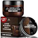 Leather Recoloring Balm - Mink Oil, Leather Repair Kit for Furniture, Dark Brown Leather Dye, Leather Repair Kit, Mink Oil Leather Balm, Leather Repair Kit for Couches, Mink Oil for Leather