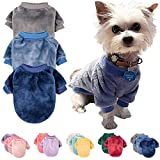 Dog Sweater Small Dog Sweaters for Small Dogs Girl or Boy Cozy Puppy Yorkie Pet Cat Winter Clothes Jacket Plush Small Dog or Cat Coat Apparel (Small, Grey,Blue,Dark Blue)