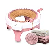 48 Needles Knitting Machines with Row Counter, Smart Weaving Loom Knitting Round Loom for Adults/Kids, Knitting Board Rotating Double Knit Loom Machine Kits