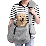 Ownpets Pet Sling Carrier, Fits 15 to 25lbs Extra-Large Dog/Cat Sling Carrier Reversible and Hands-Free Dog Bag with Adjustable Strap and Pocket Shoulder Pad for Outdoor Travel Hiking