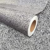 Instant Granite Countertop Vinyl Laminate Sheet | Peel & Stick | Durable Self-Adhesive Paper Resists Heat, Stains, Water | Kitchen & Bath | 36” x 144” | Granite Design | Luna Pearl 12ft