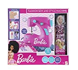 Barbie Sewing Machine Doll, Fashion Sew and Styling Machine with Doll & Pattern Pieces Included, Creative Sewing Play Craft Kit for Kids, Adjustable 2 Speed & Foot Pedal, Gift for Ages 8+