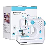 NEX Portable Sewing Machine Double Speeds for Beginner, Kids Sewing Machine with Reverse Sewing and 12 Built-In Stitches, Blue