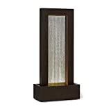 BLUMFELDT Skyriver Garden Fountain- Water Feature, Indoor Fountain, Decorative Fountain, Indoor & Outdoor, Water Feature with LoopFlow Concept, 393 inches Cable with Safety Plug, Lighting, Bronze Look
