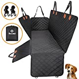 Knodel Dog Seat Cover, 100% Waterproof Car Seat Cover for Pets, Pet Seat Cover Dog Hammock, Heavy Duty Scratch Proof Pet Back Seat Covers, Zippered Side Flaps for Cars, Trucks and SUVs (Black)