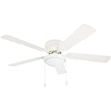 Portage Bay 50254 Hugger 52' White West Hill Ceiling Fan with Bowl Light Kit