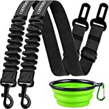 COOYOO Dog Seat Belt,3 Piece Set Retractable Dog Car Seatbelts Adjustable Pet Seat Belt for Vehicle Nylon Pet Safety Seat Belts Heavy Duty & Elastic & Durable Car Harness for Dogs