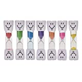Transun Moo 7 Pack 2 Minutes Hourglass Brushing Teeth Timers Colorful Sand Timer for Kids Promote Dental Hygiene