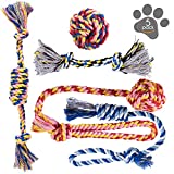 Dog Toys - Dog Chew Toys - Puppy Teething Toys- Puppy Chew Toys - Rope Dog Toy - Puppy Toys - Small Dog Toys - Chew Toys - Dog Toy Pack - Tug Toy - Dog Toy Set - Washable Cotton Rope for Dogs
