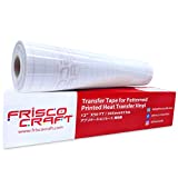 Frisco Craft Transfer Tape for Heat Transfer Vinyl - Iron On Transfer Paper - Heat Transfer Paper, Clear Transfer Tape for Printable HTV (12' X 50FT)