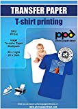 PPD Inkjet Iron-On Mixed Light and Dark Transfer Paper LTR 8.5X11' - Pack of 40 Sheets (PPD005-Mix)