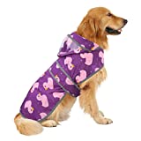 HDE Dog Raincoat with Clear Hood Poncho Rain Jacket for Small Medium Large Dogs Ducks Purple - XXL