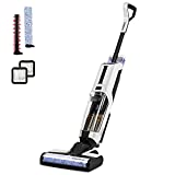 Wet Dry Vacuum, AlfaBot T36 Cordless Floor Vacuum Cleaner and Mop for Hardwood Floor & Area Rugs, Lightweight Wet-Dry Floor Cleaner with Self Cleaning, One-Step Cleaning/Voice Assistance