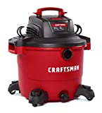CRAFTSMAN CMXEVBE17595 16 Gallon 6.5 Peak HP Wet/Dry Vac, Heavy-Duty Shop Vacuum with Attachments , Red