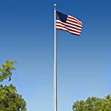 Super Tough Commercial Grade Sectional 20ft. Flagpole - Satin Finish - US Made