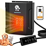 Dog House Heater with Thermostat & App Remote Control, 300W Safe Heater for Dog Houses Outdoor with Adjustable Temperature &Timer& 6FT Anti Chew Cord