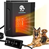 Dog House Heater with Thermostat, 300W Safe Dog Heaters for Outside Dog House with Adjustable Temperature & Timer, Pet House Heater with 6FT Anti Chew Cord, Suitable for Chicken Coops Rabbit Cages Pregnant New Born Pets Aging Dogs Cats
