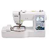 Brother PE535 Embroidery Machine, 80 Built-in Designs, 4' x 4' Hoop Area, Large 3.2' LCD Touchscreen, USB Port, 9 Font Styles