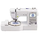 Brother SE600 Sewing and Embroidery Machine, 80 Designs, 103 Built-In Stitches, Computerized, 4' x 4' Hoop Area, 3.2' LCD Touchscreen Display, 7 Included Feet