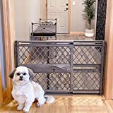 MYPET North States Paws 40 in. Portable Pet Gate: Expands & Locks in Place with no Tools. Pressure Mount. Fits 26-40 in. Wide