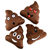 AMSUM Emoji Poop Pillow 5' Plush Assorted- 12 Pack - Party Favors, Goody Bags, Prizes, Gag Gifts