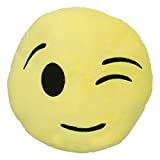 Royal Deluxe Emoji Pillow 12' Diameter by 4' Thick-Wink