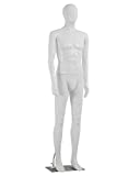 73 Inch Male Mannequin Full Body Dress Form Sewing Manikin Adjustable Dress Model Mannequin Stand Realistic Mannequin Display Head Dress Mannequin Clothing Form Metal Base Stand