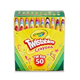 Crayola Twistables Crayons Coloring Set, Kids Craft Supplies, Gift, 50 Count