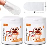 Dog Ear Wipes, Dog Ear Cleaner Finger Wipes for Dogs and Cats, 100 Counts Pet Ear Wipes, Soft & Easy Otic Cleaning Pads, Remove Wax, Dirt & Stop Smelly, Itchy, Non-Irritating